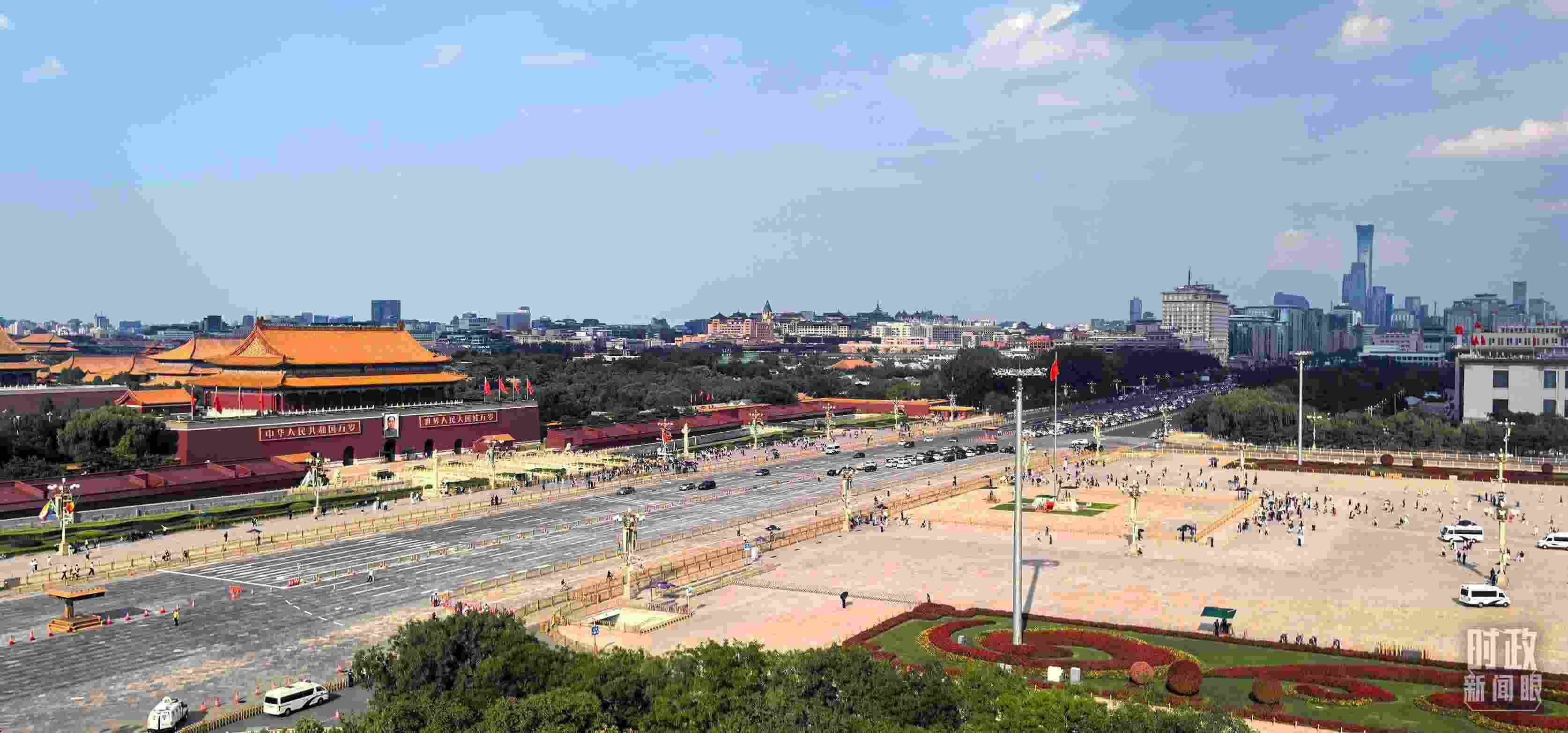 9月6日的天安門(mén)廣場(chǎng)。（總臺(tái)央視記者王子杭拍攝）