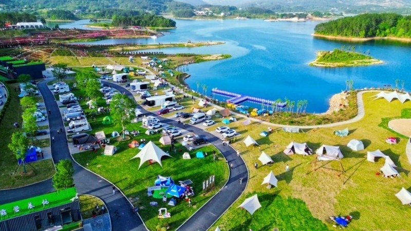 牛車河月亮灣露營基地。受訪方供圖