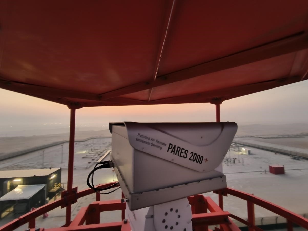 紅外線氣體監(jiān)測及智能預(yù)警系統(tǒng)主設(shè)備。振華石油供圖