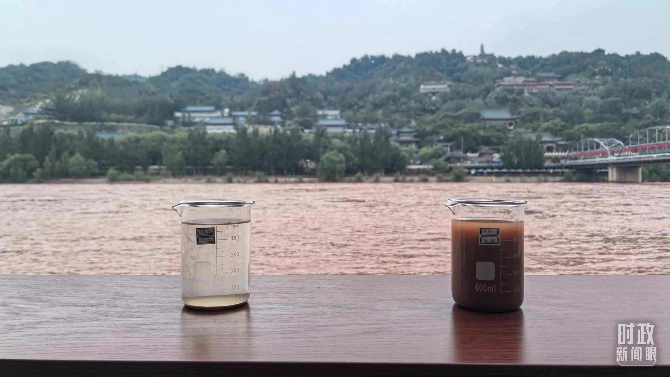 △黃河水質(zhì)監(jiān)測。（總臺央視記者陸泓宇拍攝）
