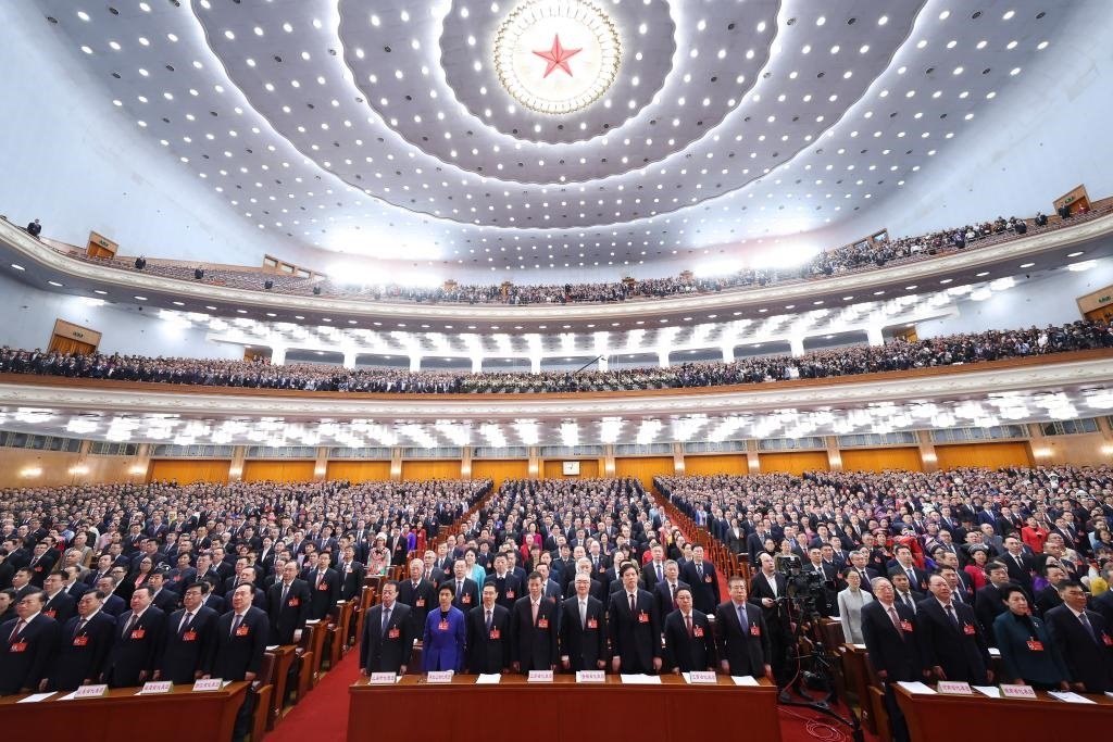 2024年3月5日，第十四屆全國人民代表大會第二次會議在北京人民大會堂開幕。新華社記者 黃敬文 攝