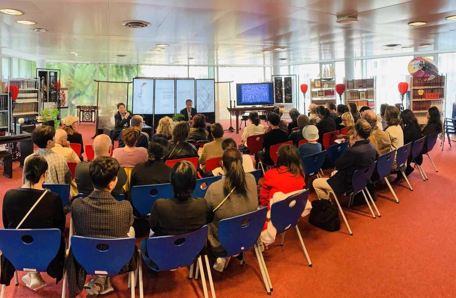 “絲路丹青——絲綢之路沿線壁畫傳摹展”在巴黎中國文化中心隆重開幕。中國藝術(shù)研究院供圖