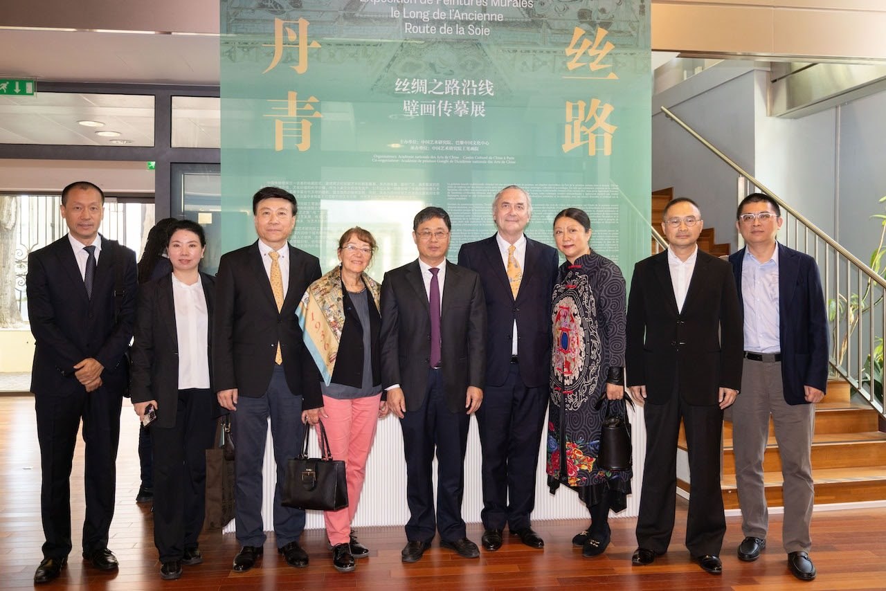 “絲路丹青——絲綢之路沿線壁畫傳摹展”在巴黎中國文化中心隆重開幕。中國藝術(shù)研究院供圖