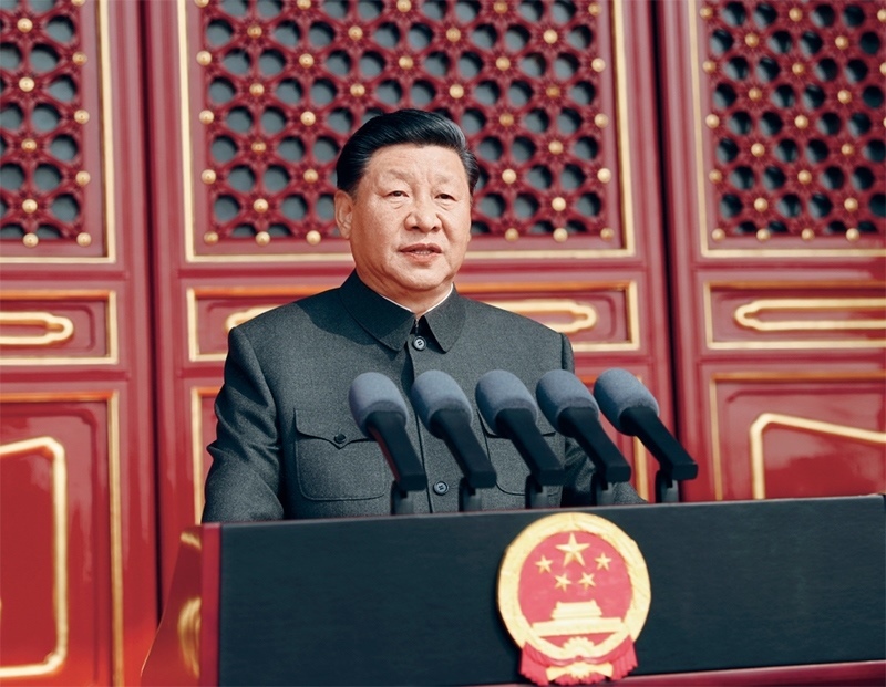 2019年10月1日，慶祝中華人民共和國成立70周年大會在北京天安門廣場隆重舉行。中共中央總書記、國家主席、中央軍委主席習(xí)近平發(fā)表重要講話。 新華社記者 鞠鵬/攝