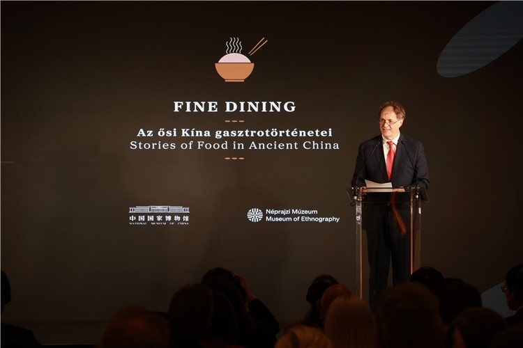 匈牙利文化和創(chuàng)新部副國(guó)務(wù)秘書(shū)喬鮑致辭。圖片由中國(guó)駐匈牙利大使館提供。