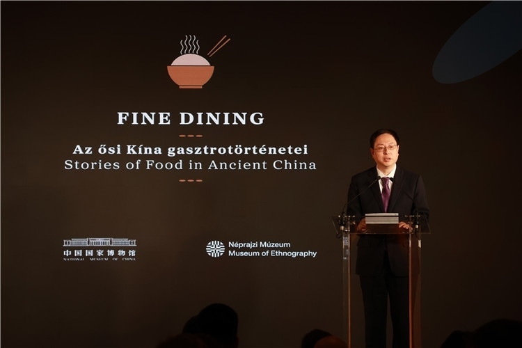 中國(guó)國(guó)家博物館副館長(zhǎng)楊帆致辭。圖片由中國(guó)駐匈牙利大使館提供。