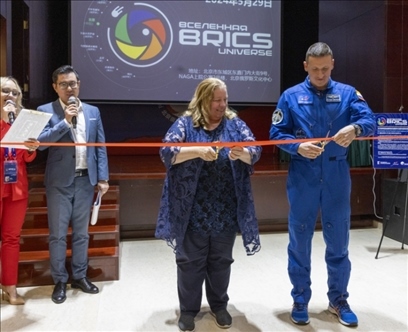 5月29日，“宇宙·金磚國家”圖片巡回展在北京舉辦。 北京俄羅斯文化中心供圖