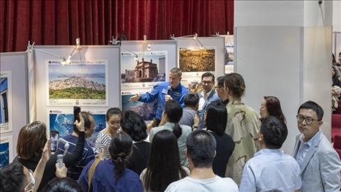 5月29日，“宇宙·金磚國家”圖片巡回展在北京舉辦，活動現(xiàn)場吸引了眾多中國觀眾。北京俄羅斯文化中心供圖