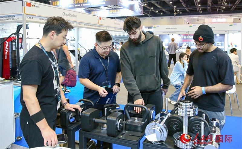 中國(guó)展臺(tái)一角。人民網(wǎng)中東中心分社塔里克·易卜拉欣攝