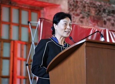 李雅芳作主旨發(fā)言。主辦方供圖