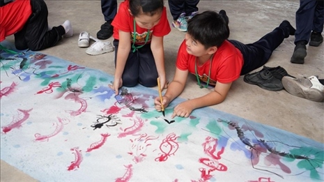 水墨畫教學(xué)。主辦方供圖