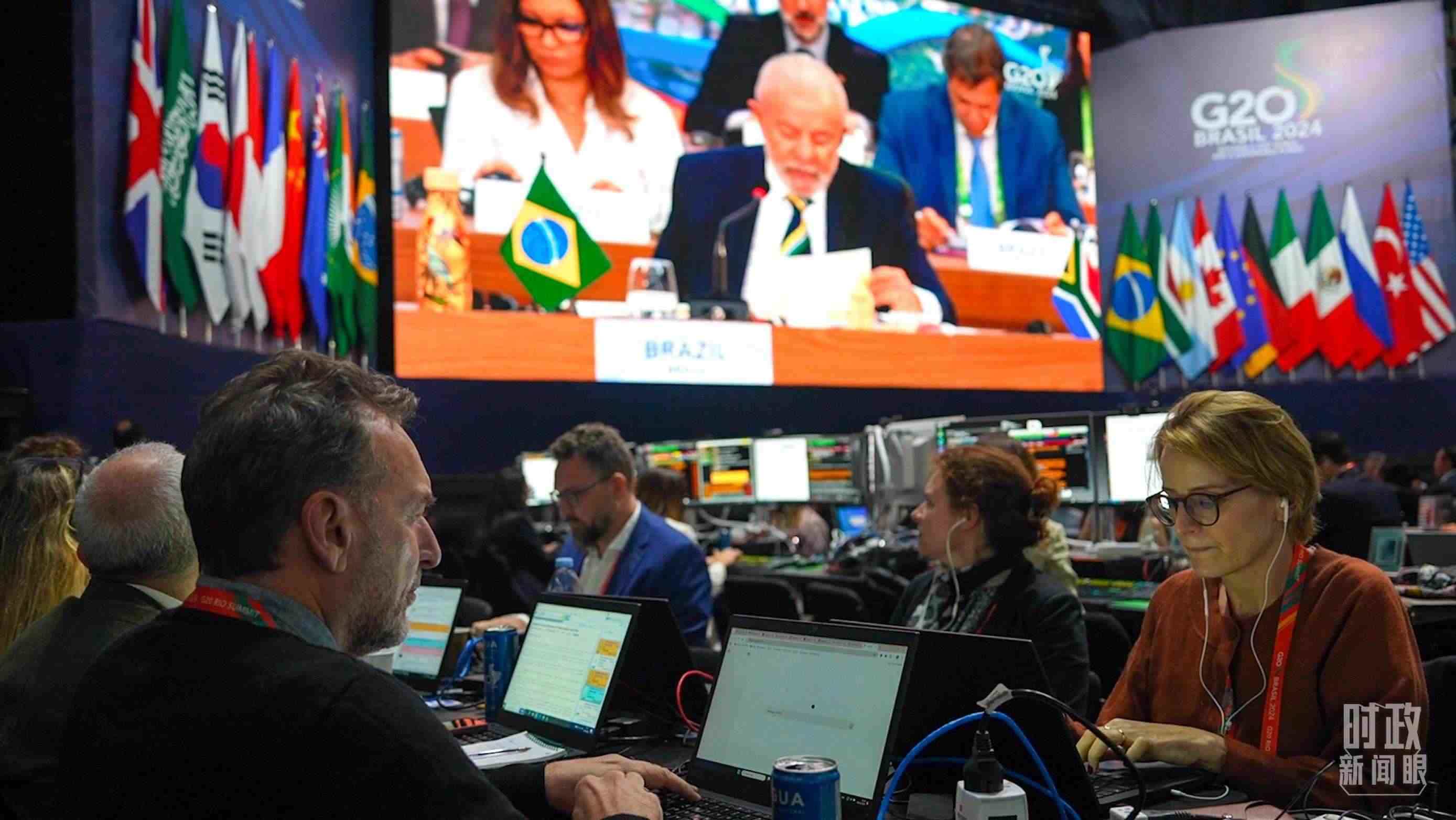 △G20里約峰會(huì)媒體中心。（總臺(tái)央視記者盧心雨拍攝）