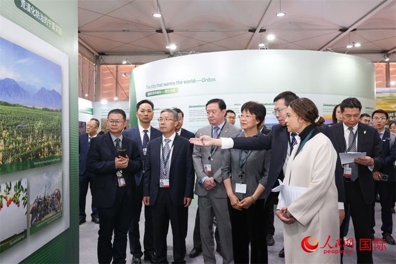 嘉賓參觀中國(guó)館。人民網(wǎng)記者任皓宇攝