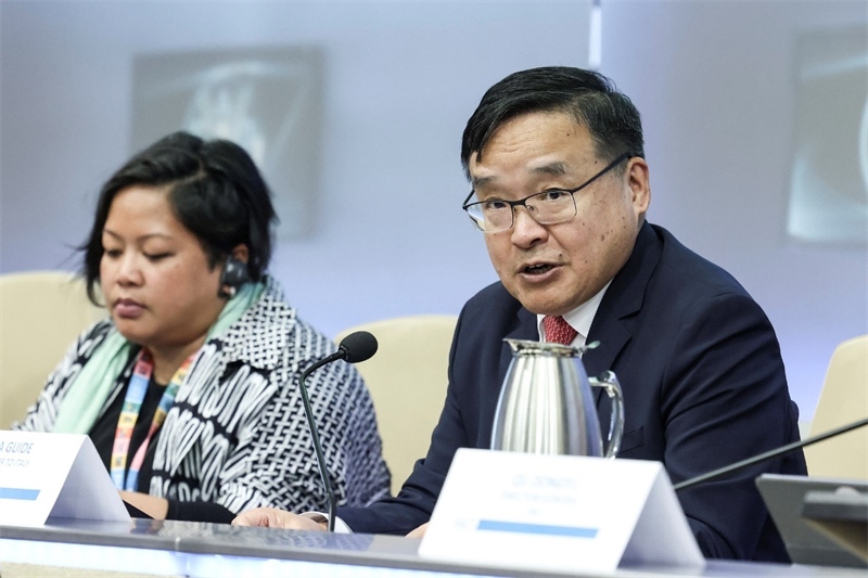 中國(guó)駐意大利大使賈桂德向與會(huì)者闡述全球發(fā)展倡議的深刻內(nèi)涵。主辦方供圖