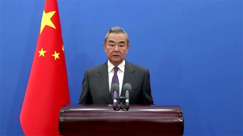 中共中央政治局委員、中央外辦主任王毅發(fā)表視頻致辭。主辦方供圖