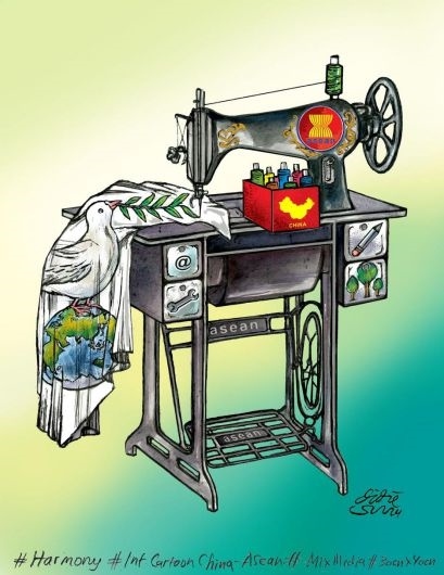 單幅卡通一等獎(jiǎng)獲獎(jiǎng)作品。（主辦方供圖）