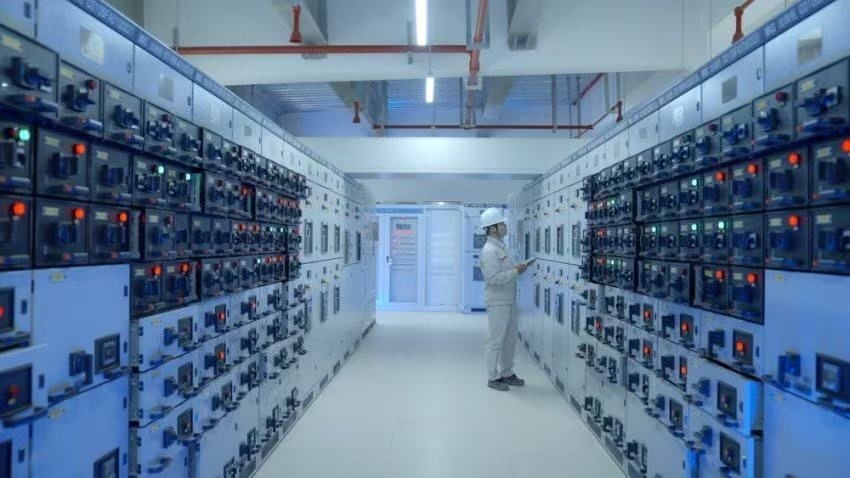 300兆瓦壓氣儲能示范工程低壓配電室。受訪者供圖