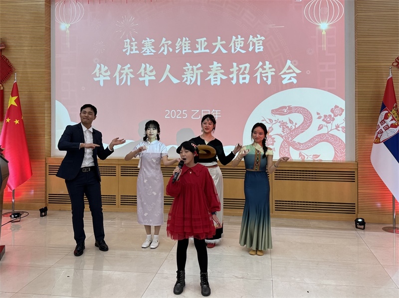 招待會現(xiàn)場表演。諾維薩德孔子學院供圖