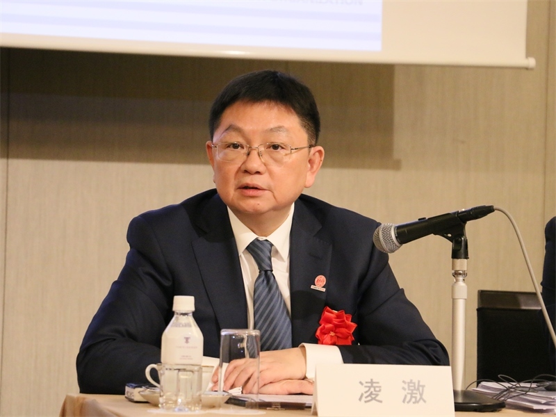 商務(wù)部副部長兼國際貿(mào)易談判副代表凌激致辭。人民網(wǎng) 許可攝