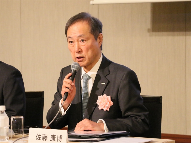 日中投資促進(jìn)機(jī)構(gòu)會長佐藤康博致辭。人民網(wǎng) 許可攝