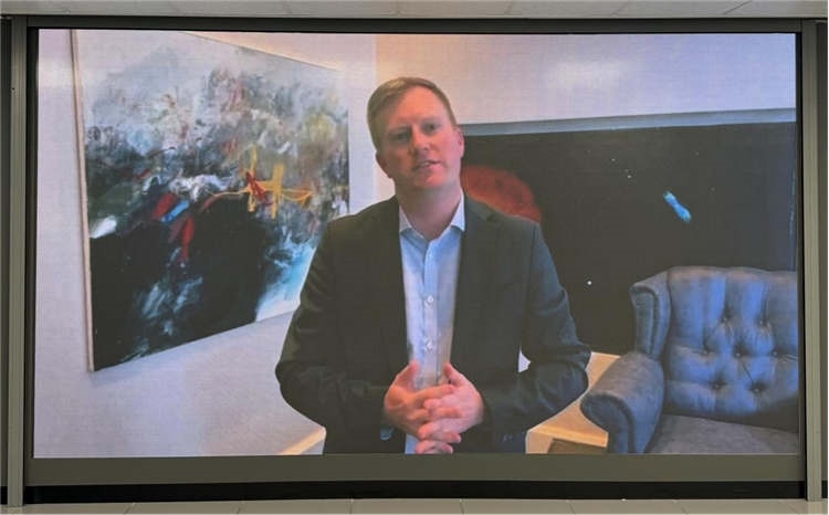 麥克弗森部長通過視頻表達(dá)對中南基建合作前景和未來了良好祝愿。中國銀行約翰內(nèi)斯堡分行供圖