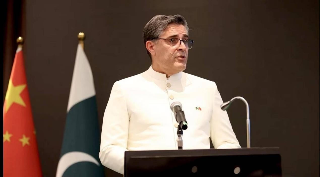 巴基斯坦駐華大使卡里爾·哈什米致辭。巴基斯坦駐華大使館供圖