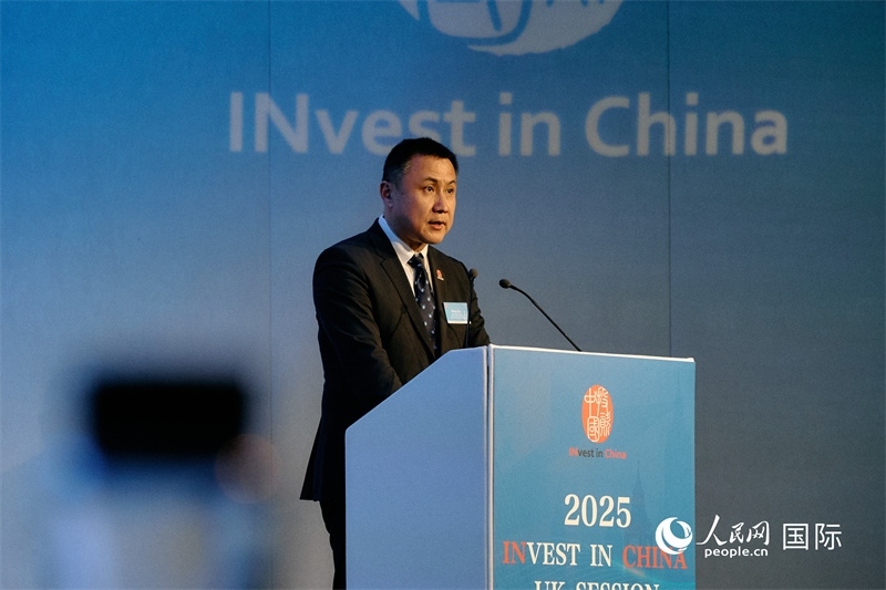 中國商務部外資司司長朱冰發(fā)表致辭。楊浩鵬攝