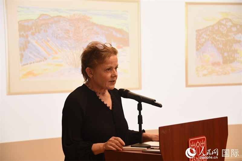 瑞典著名畫家比麗塔·穆爾的藝術講座。人民網(wǎng)記者 殷淼攝