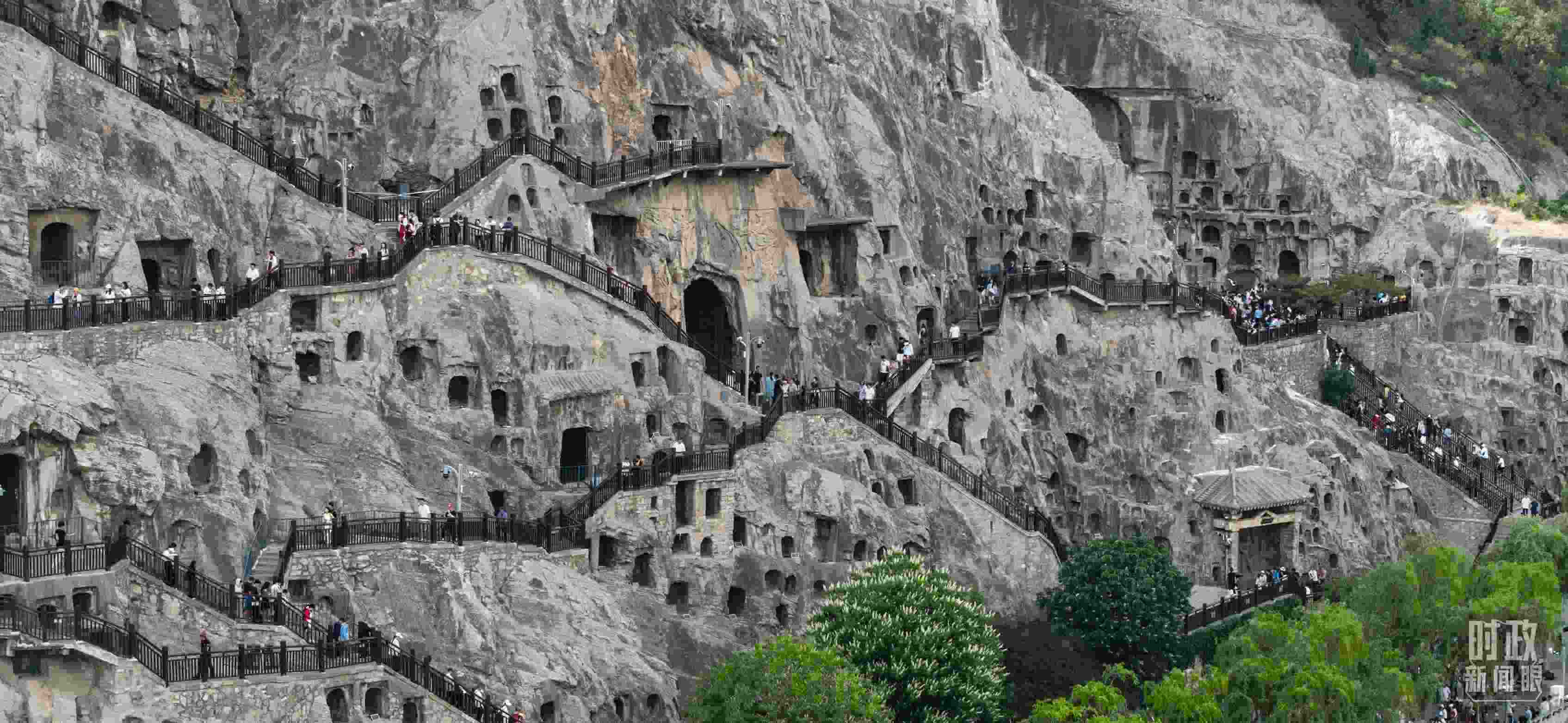 △龍門石窟。（總臺國廣記者李晉拍攝）