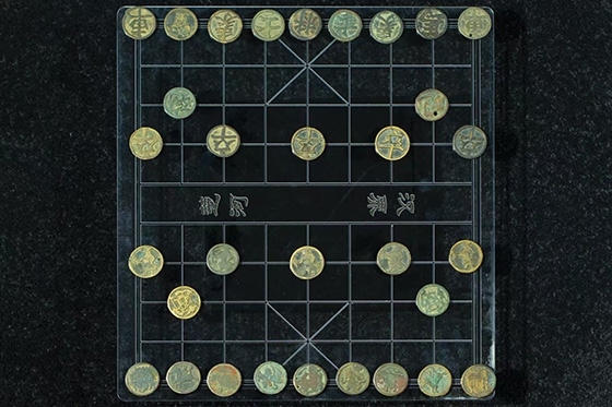 宋代中國(guó)銅象棋子。主辦方供圖