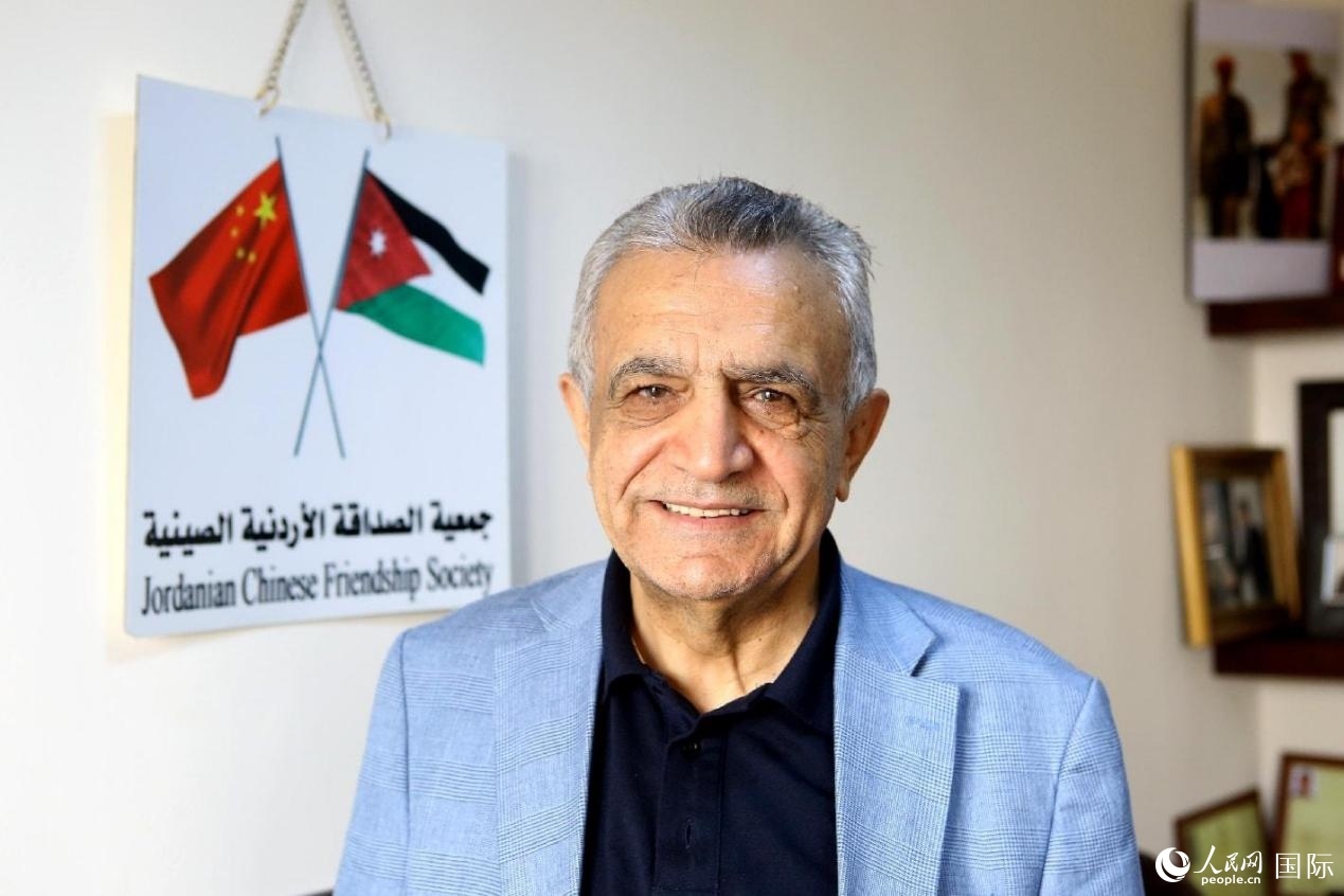 圖為約中友協(xié)主席賈邁勒·達穆爾。人民網(wǎng)納達爾·達烏德攝