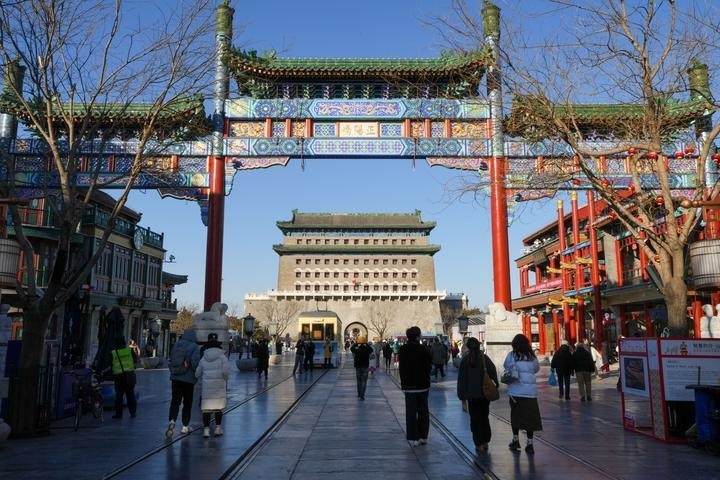這是2024年12月26日從前門大街拍攝的正陽門箭樓。